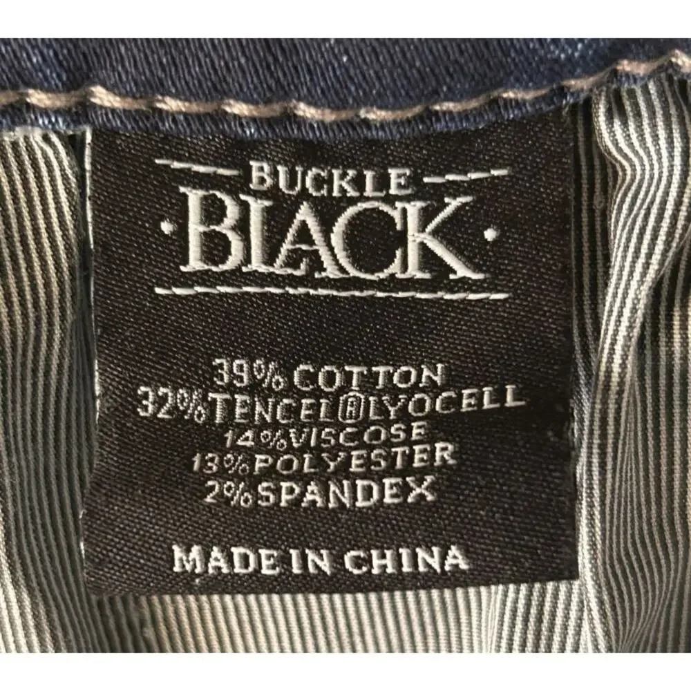 Buckle Black High-Rise Skinny Jeans Men's 36X32